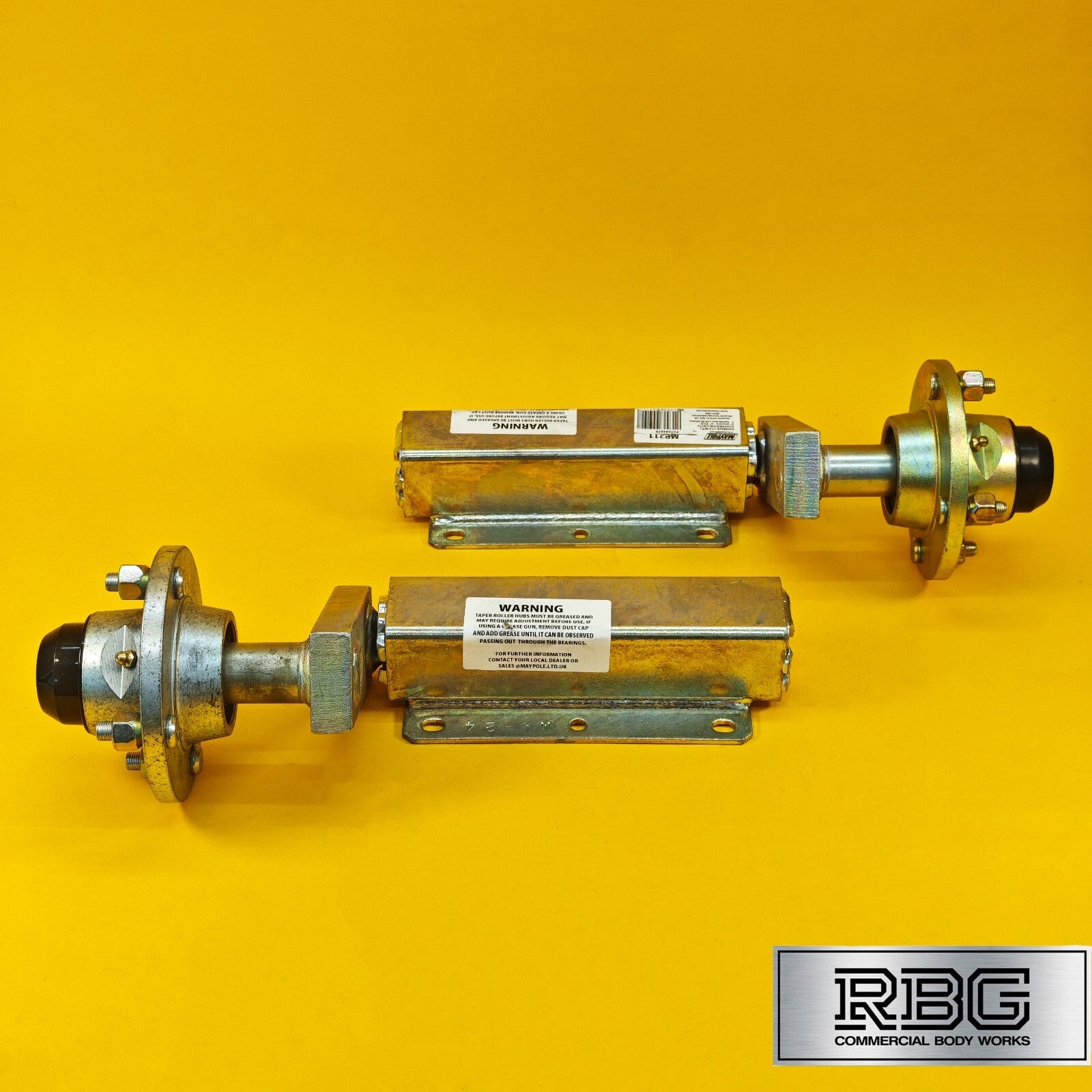 Suspension Unit & Hub 500kg PAIR Zinc Plated With 4 Studs On 4" PCD for Trailers