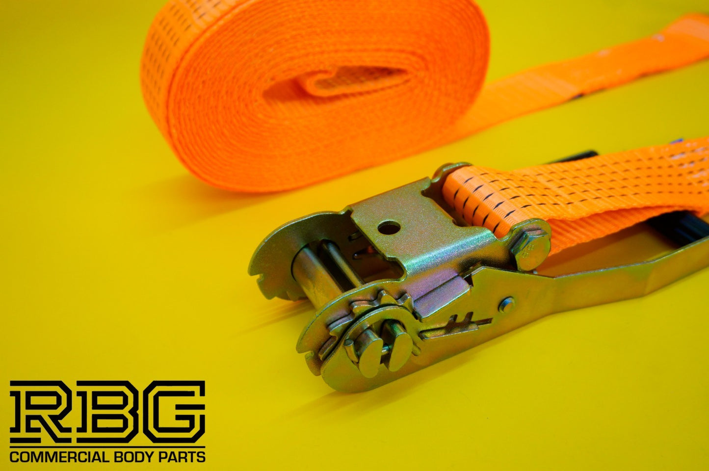 Ratchet Tie Down 50mm Strap 5ton High-Vis Orange 9m Lashing Cargo Recovery