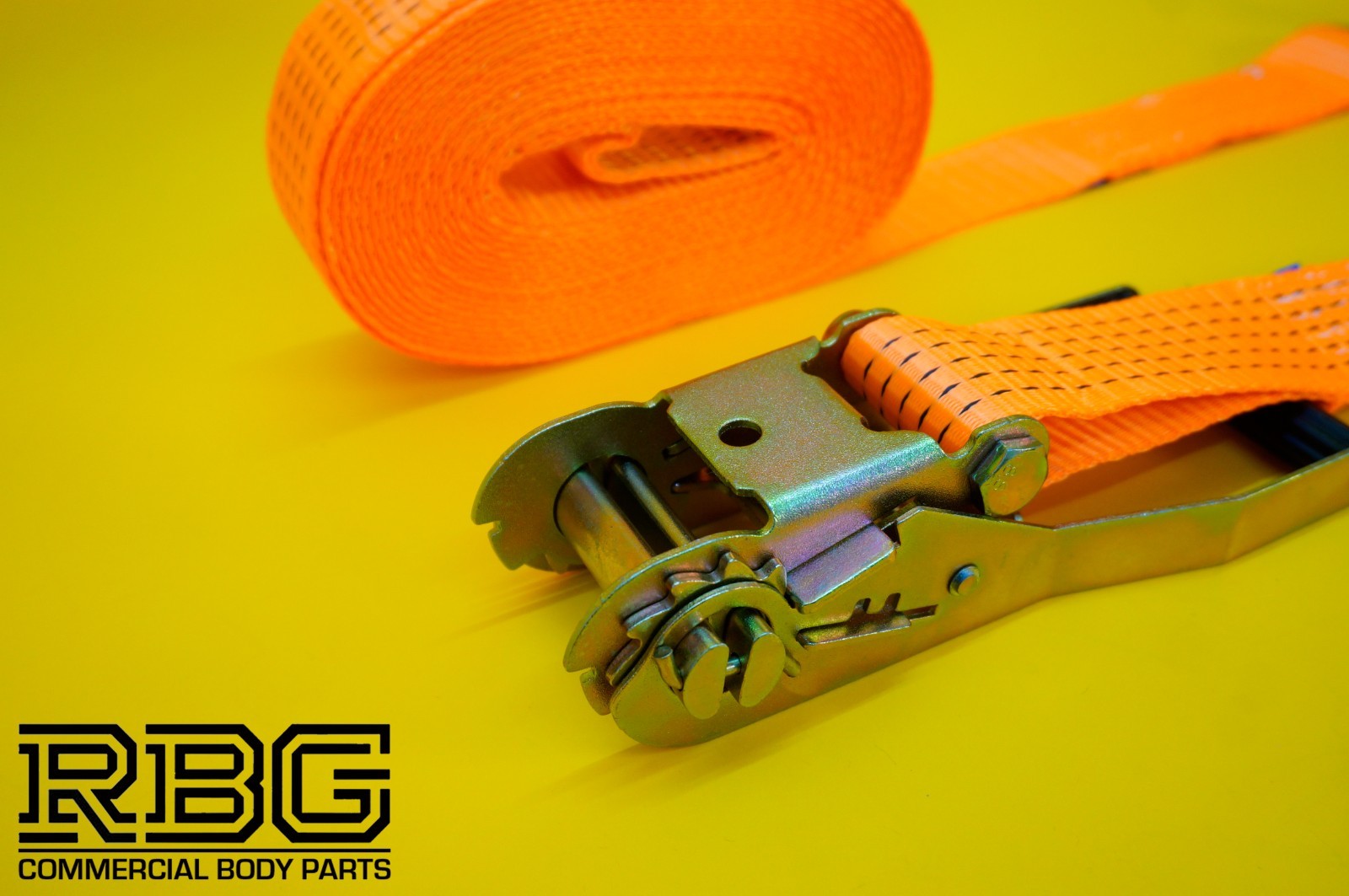 Ratchet Tie Down 50mm Strap 5ton High-Vis Orange 9m Lashing Cargo Recovery