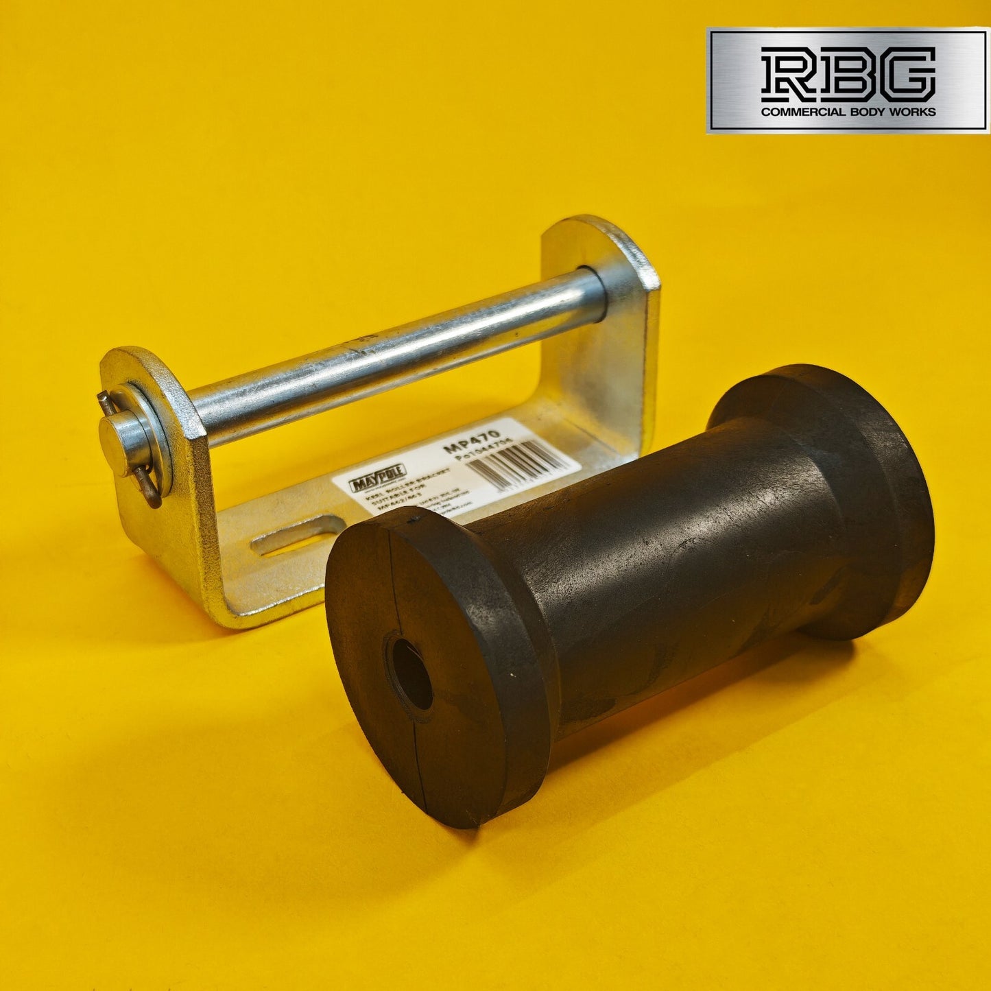 Keel Roller + Bracket 16mm Bore for Boat Trailers Flat Non-Marking Polyurethane