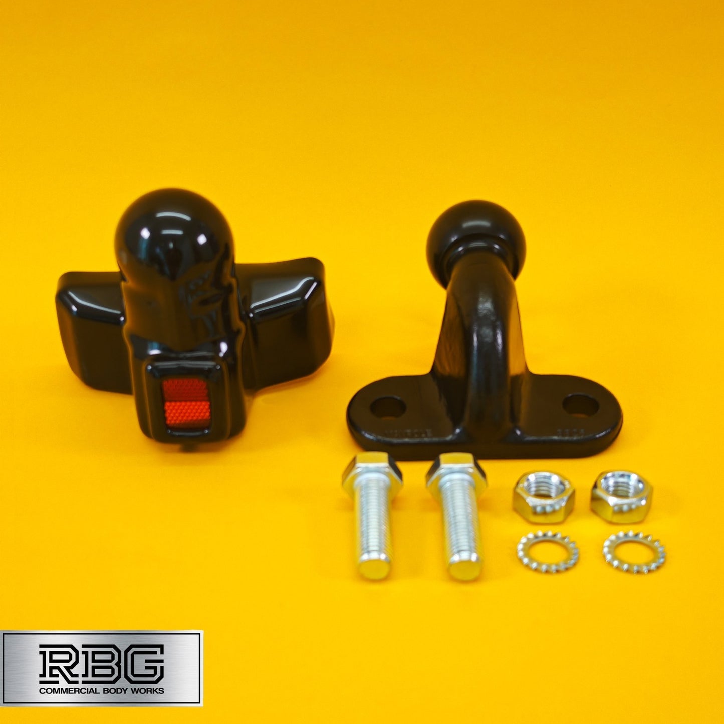 Tow Ball + Cover PVC With Reflector 50mm Tow Hitch Black Heavy Duty Caravan UK