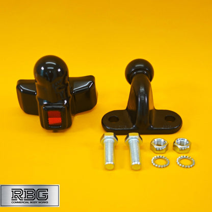Tow Ball + Cover PVC With Reflector 50mm Tow Hitch Black Heavy Duty Caravan UK