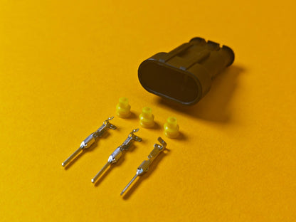 SuperSeal Plug Assembly 3 Way Female AMP Electrical Wiring Waterproof IP67 TE