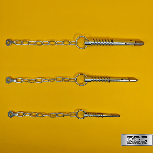 Sword Pin and Chain Spring Loaded, Retaining Cotter Pin 9.5mm; 12.5mm; 16mm.