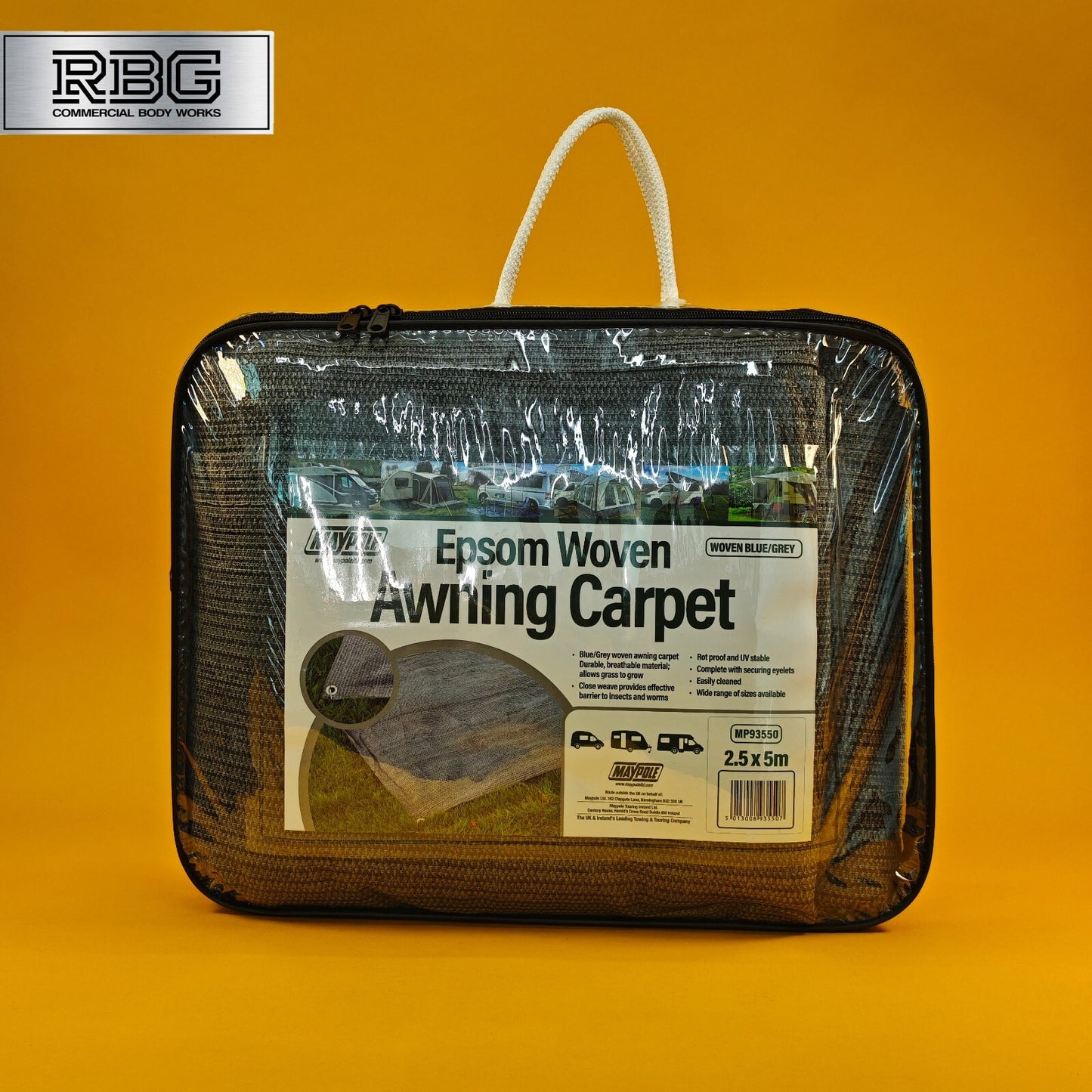 Awning Carpet Breathable Woven For Tent Caravan Campervan Camping 2.5m x 5m UK