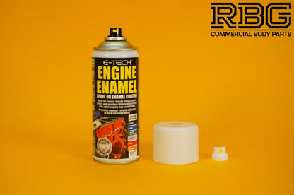 Engine Enamel BLACK Spray Coating 400ml E-TECH Heat Resistant Paint Car Vehicle
