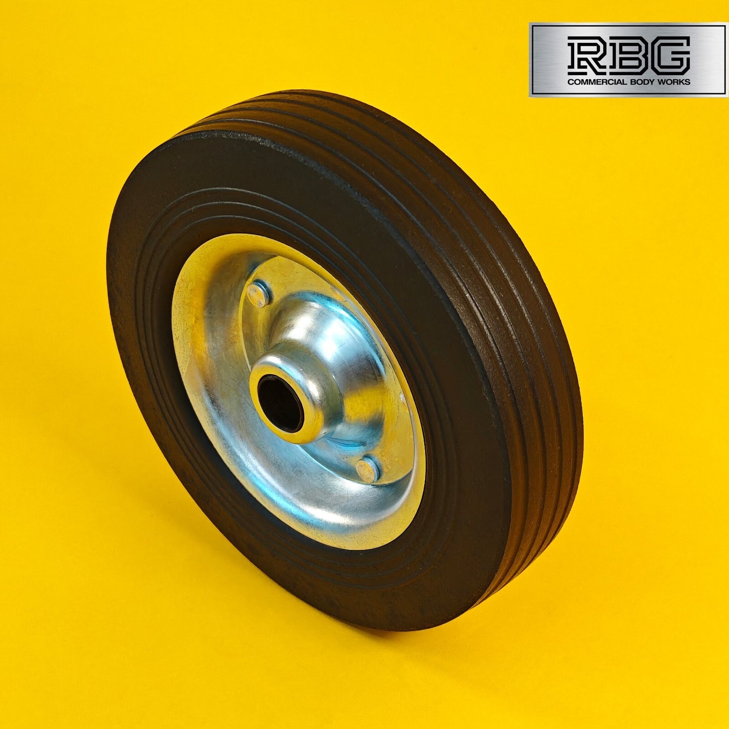 Steel Replacement Wheel 200mm for Jockey Wheels for Trailer Rubber Tyre 8" UK