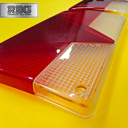 Replacement Lens Rear Light PAIR for AJBA FP80 with Orange Reflector Trailer