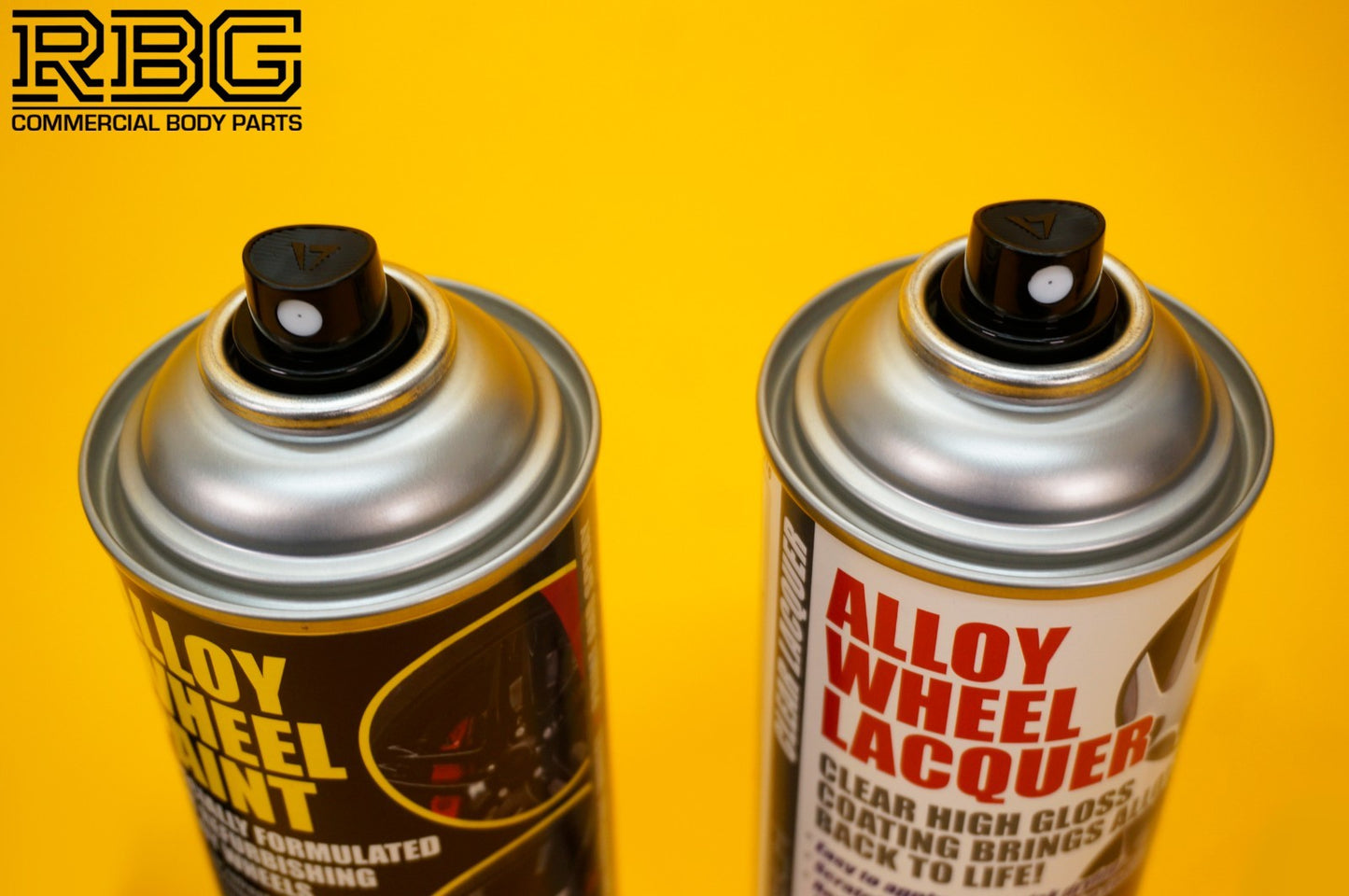 Alloy Wheel Paint MOTORSPORT BLACK + Clear Lacquer Spray Refurbishment Kit Car
