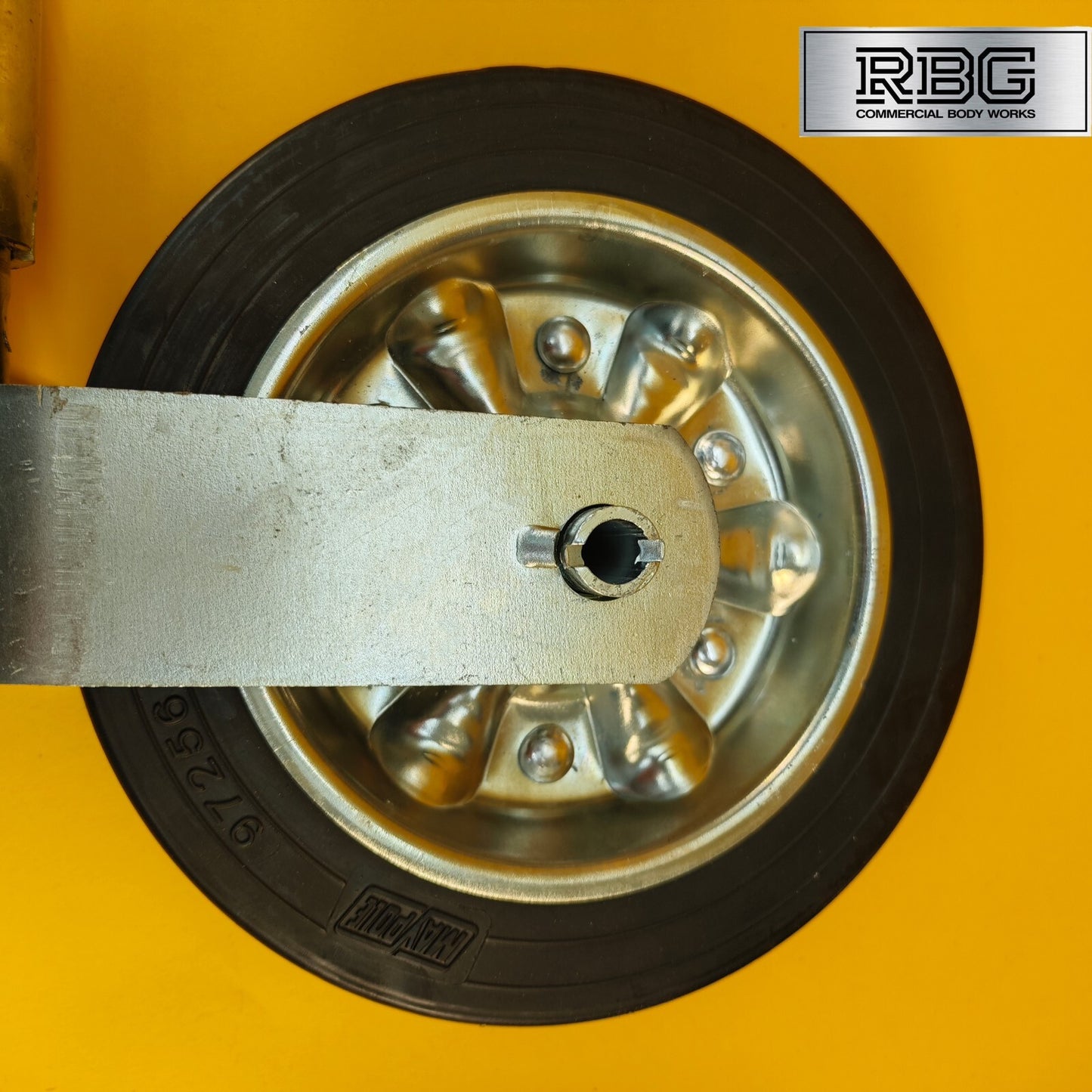 48mm Jockey Wheel Serrated Heavy Duty 750kg Trailer Ifor Williams 670-940mm