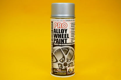 PRO Alloy Wheel Paint CHROMIUM BRIGHT SILVER Refurbish & Refresh Spray E-TECH