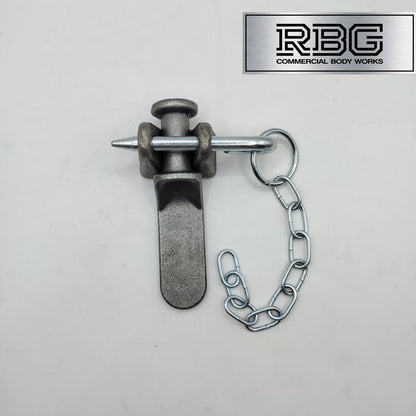 1x Tailboard Forket, Lug, 109mm Pin & Chain - Truck Dropside Tipper Trailer