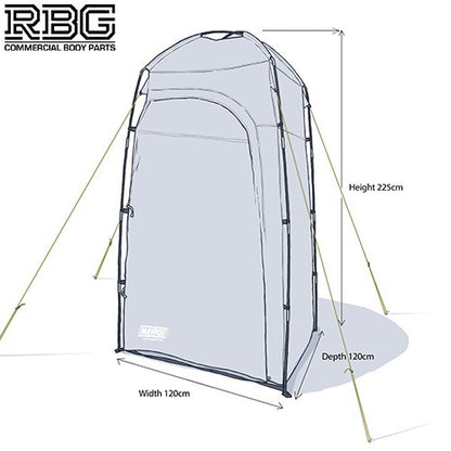 Shower Utility Tent Toilet Pop Up Poled Shelter H225cm, W120cm Changing Room
