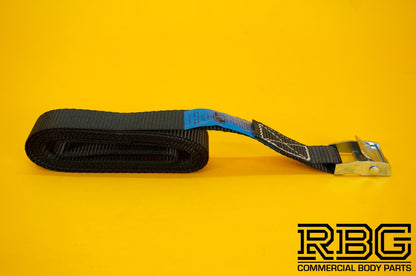Cam Buckle Lashing Strap 250kg Tie Down 2.5m Black Trailer Box Safety Roof Rack