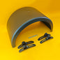 Twin Wheel Round Mudguard + Brackets with Plastic Clasps 860X450mm Domar Trucks