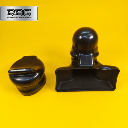 TowBall + Socket Cover Black PVC For 50mm Flange Towballs & 7 or 13 Pin Sockets