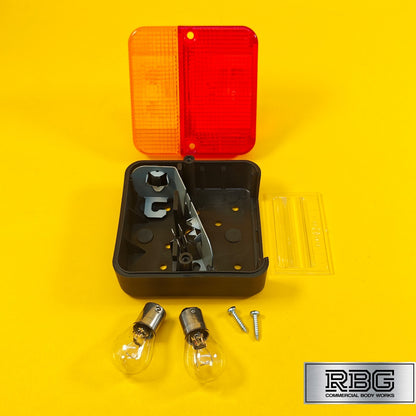 Trailer Square Combination Lamp Light Stop Tail Indicator Number Plate Light 12V