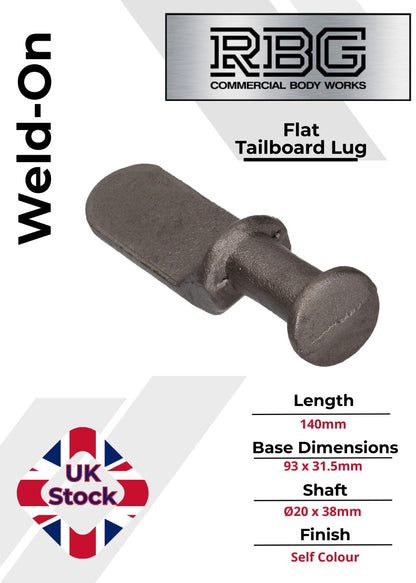 1x Tailboard Lug Forged Steel Weld on Trailer Forket Tipper Dropside Tailgate