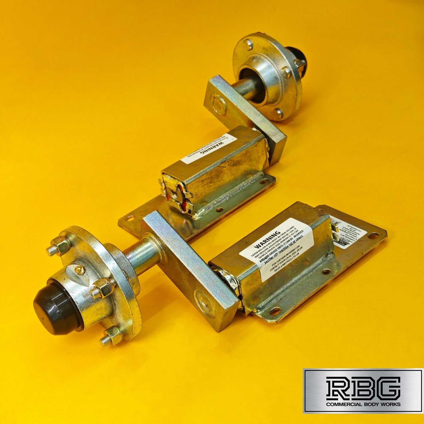 Suspension Unit & Hub PAIR 350kg Zinc Plated With 4 Studs On 4" PCD for Trailers