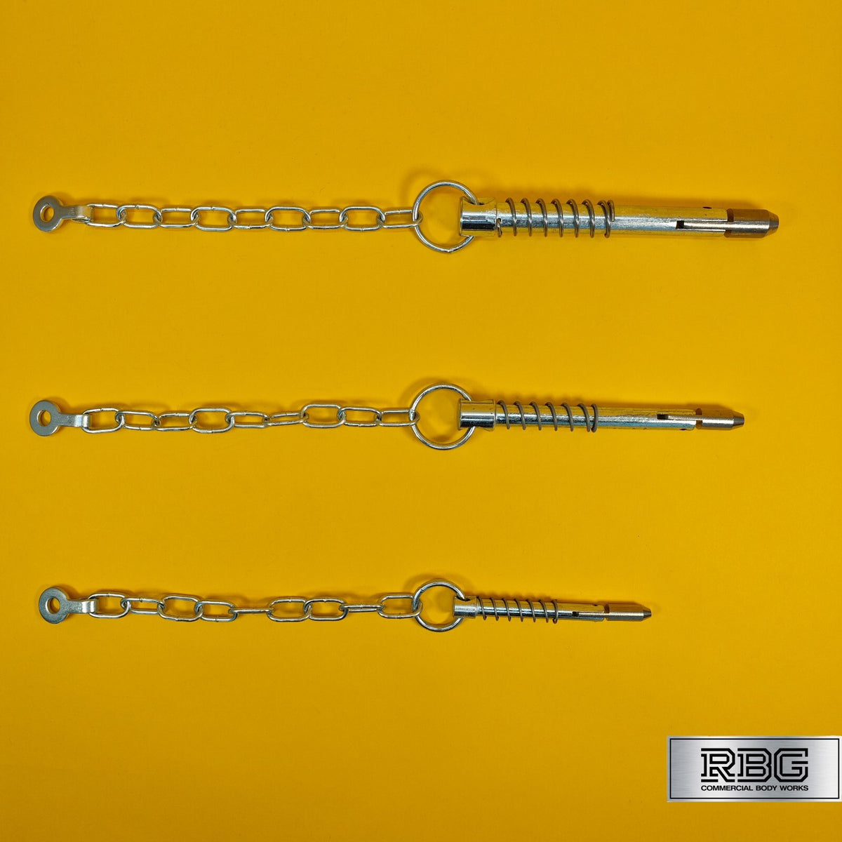 Sword Pin and Chain Spring Loaded, Retaining Cotter Pin 9.5mm; 12.5mm; 16mm.
