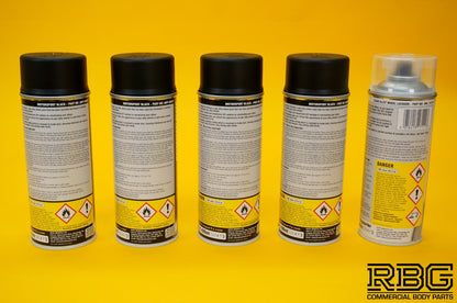 4x Alloy Wheel Paint MOTORSPORT BLACK + 1x Clear Lacquer Spray Refurbishment Kit