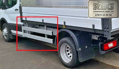 Ford Transit single cab crash rails. Side guards with corner pillars.