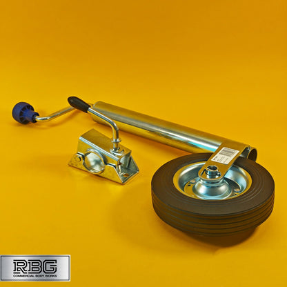 48mm Jockey Wheel + Clamp For Trailer / Caravan 100Kg Telescoping 570mm-810mm UK