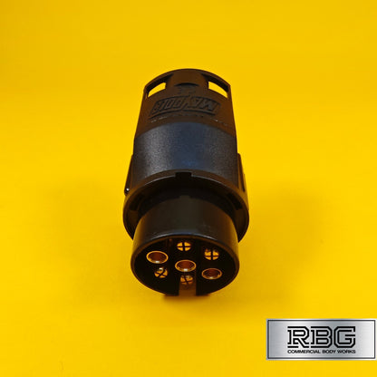 7 Pin to 13 Pin Adaptor Vehicle to Trailer Caravan 12V Plug Socket Adapter Brass