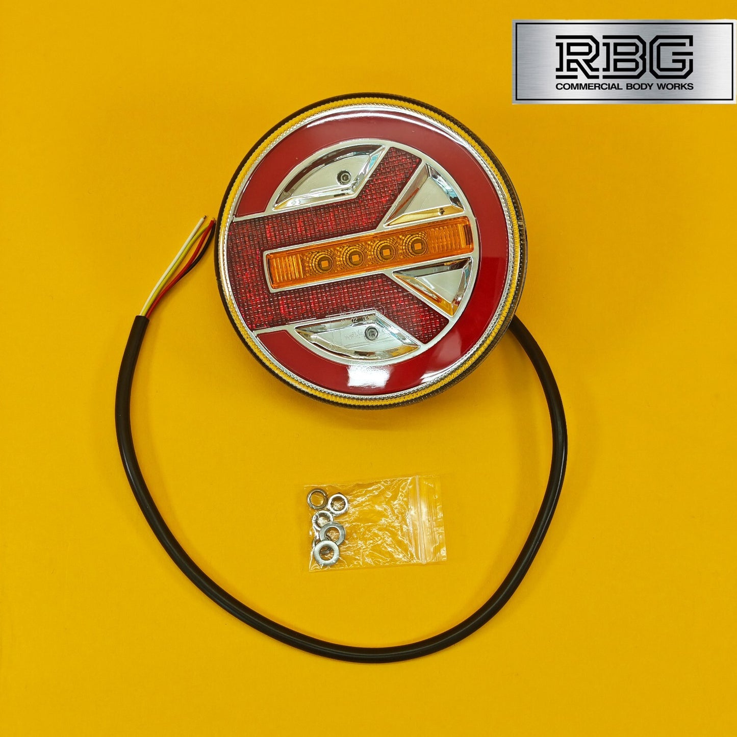 LED Combination Burger Light Round GLO 10/30V Trailer Caravan Truck Tail Light