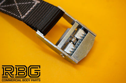 Cam Buckle Lashing Strap 250kg Tie Down 2.5m Black Trailer Box Safety Roof Rack