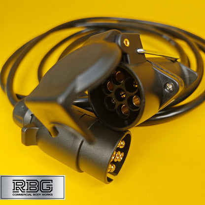 Extension Lead 7 Pin Plug To 7 Pin Flying Socket 3m Towing Cable Trailer 12V