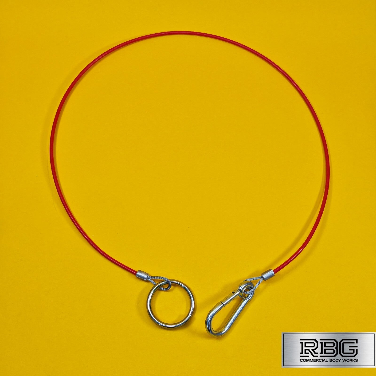 Breakaway Cable Red PVC 1m x 3mm for Trailer Caravan Safety Brake Cable UK