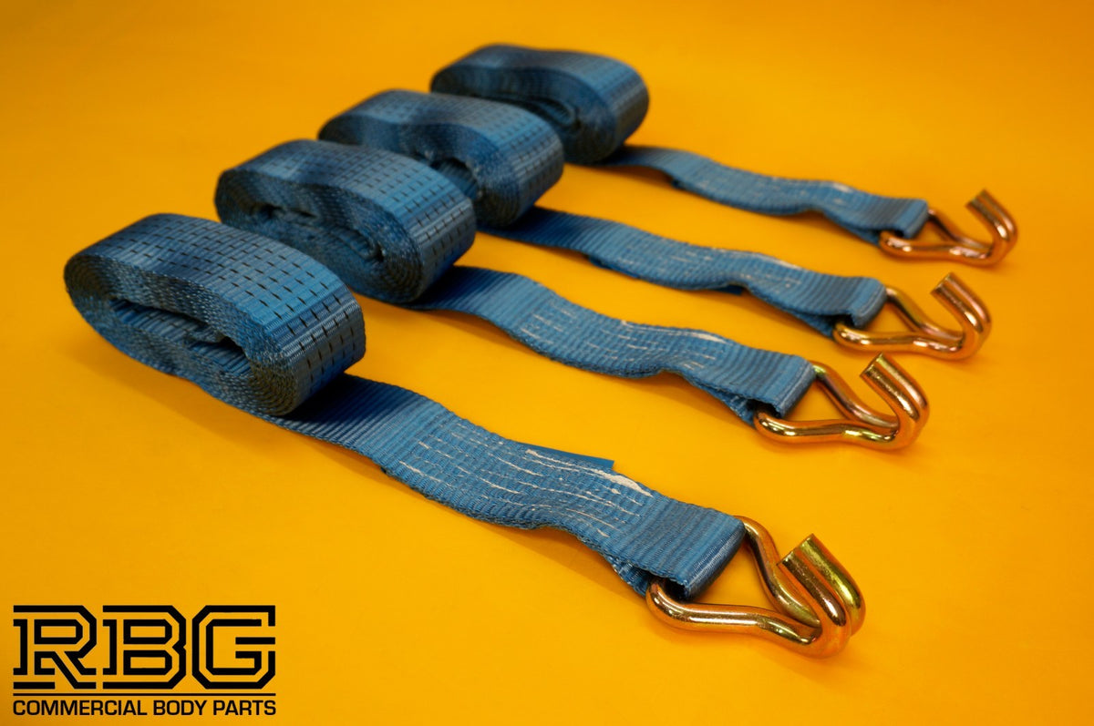 Axle Recovery Strap 1mx50mm + 4x Tie Down Ratchet Strap 4mx50mm 5Ton Lashing