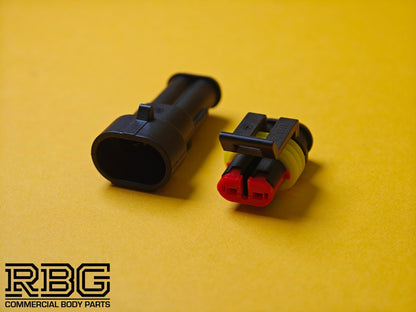 SuperSeal Plug Pack 2 Pin Pair Female/Male AMP Wiring Waterproof Electrical IP67