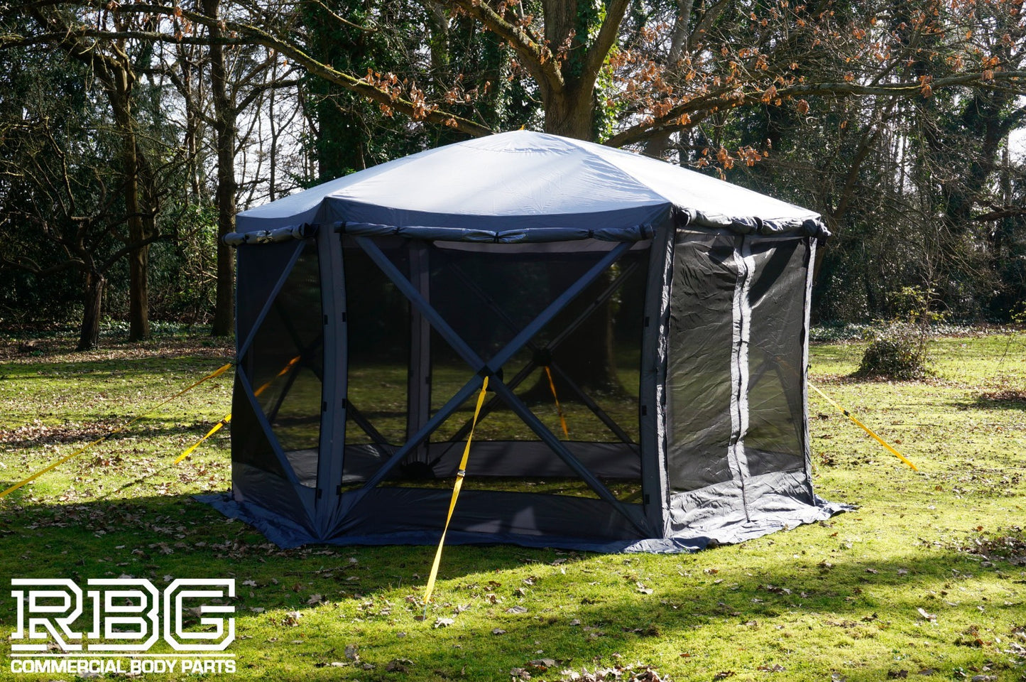 Screen House Gazebo Pop Up 6 Sided Mosquito Netting H230cm, W360cm Large Shelter