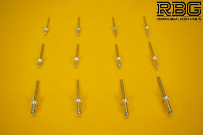 Blind Pop Rivets Assorted Aluminium Head Steel Shank 12Sizes + DORMER DRILL BITS