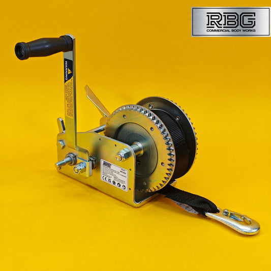 3200Lb Hand Winch + Strap & Hook 1454Kg Professional Dual Speed Heavy Duty 7M UK