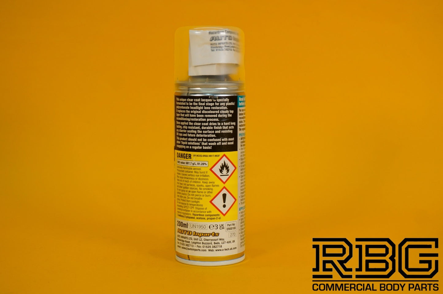 Restored Headlight Lacquer Spray Clear Coat E-TECH 200ml Headlamp Protect Sealer