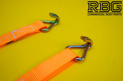 Ratchet Tie Down Strap 800kg 5m High-Vis Orange 25mm Recovery Lashing Cargo