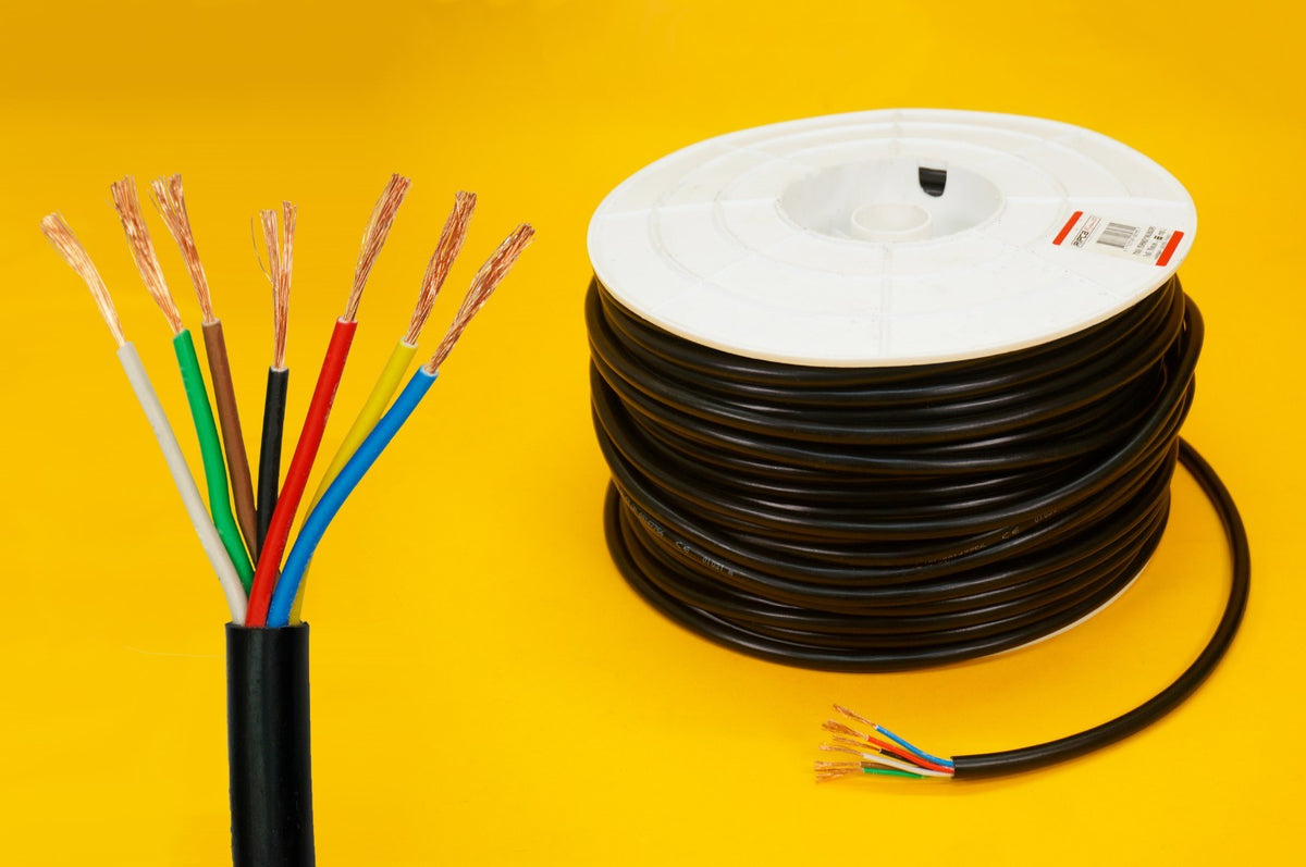 7 CORE Cable 14 AMP ROUND for Trailer Caravan Marine LED Lights VARIOUS LENGTHS