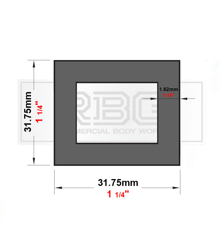 ALUMINIUM SQUARE BOX SECTION Various Sizes In Metric & Inch Free UK Delivery