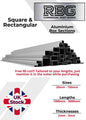ALUMINIUM RECTANGULAR & SQUARE BOX SECTION Various Sizes Metric Free UK Delivery