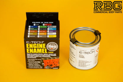 SILVER Engine Enamel Paint Gloss E-TECH 250ml Heat Resistant for Car Motorbike