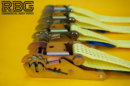 Winching Assistance Strap + 4x Over Wheel Ratchet Strap 5t + Axle Recovery Strap