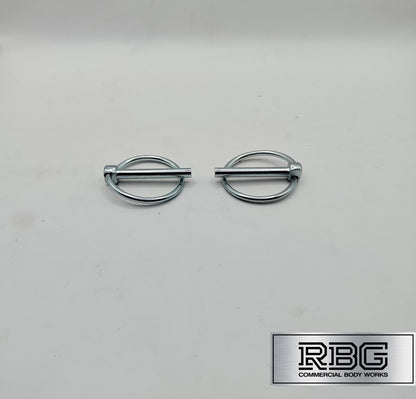 2x Lynch Pins Ø6 x 45mm Zinc Plated Steel Linch Pins Trailer, Tractor, Truck