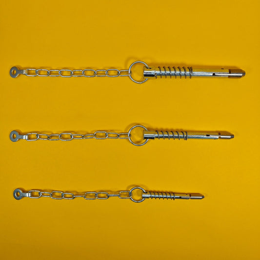 Sword Pin and Chain Spring Loaded, Retaining Cotter Pin 9.5mm; 12.5mm; 16mm.