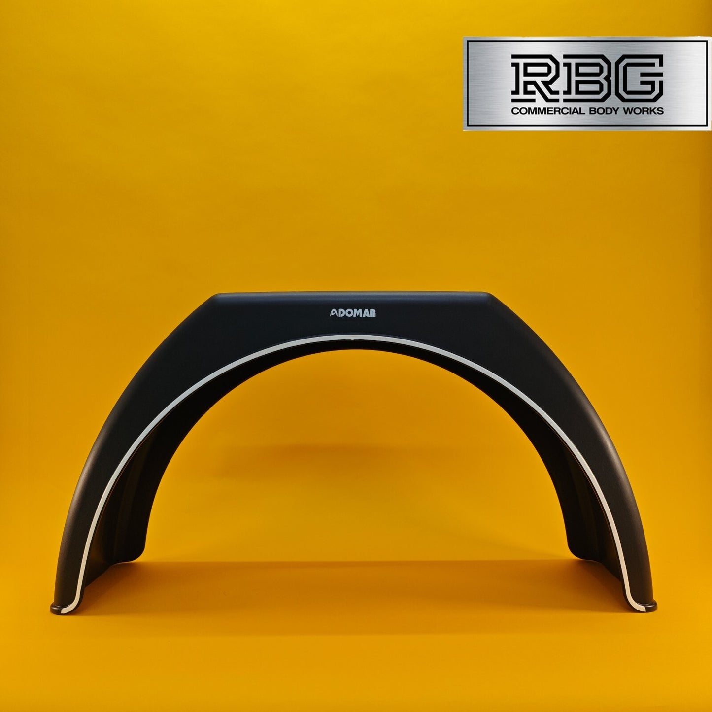 Single Wheel Mudguard Flat Top Plastic 880 x 260mm Black Mud Flap Domar Truck UK