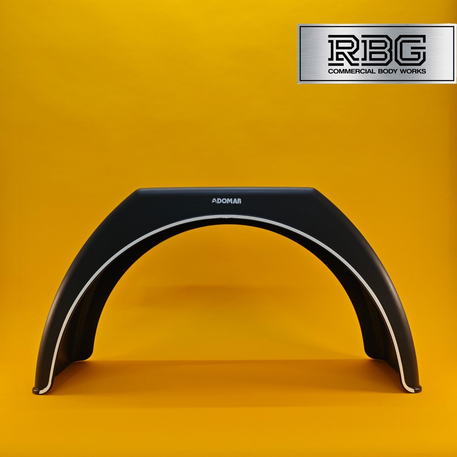 Single Wheel Mudguard Flat Top Plastic 880 x 260mm Black Mud Flap Domar Truck UK