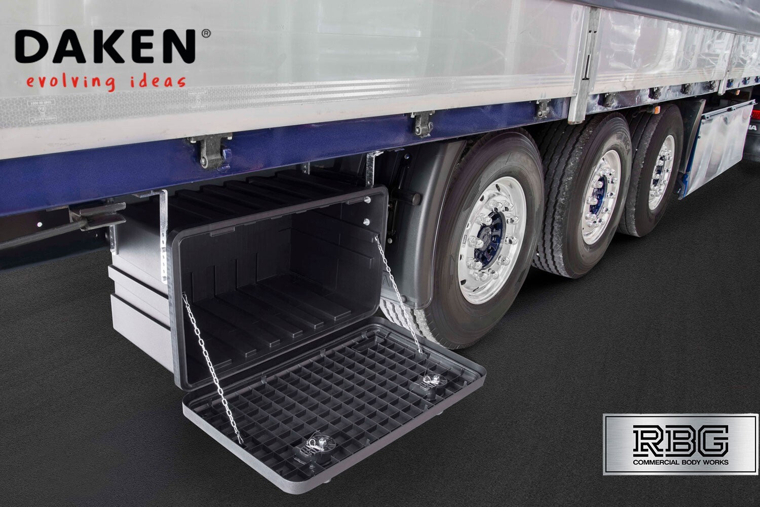 DAKEN Toolbox JUST 900 x 367 x 300 With BRACKETS 4x Truck Storage Box Tool Box
