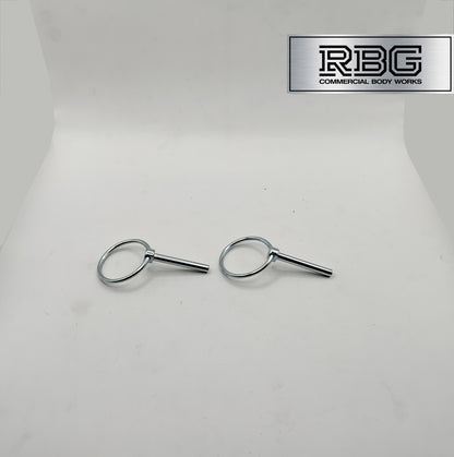2x Lynch Pins Ø6 x 45mm Zinc Plated Steel Linch Pins Trailer, Tractor, Truck
